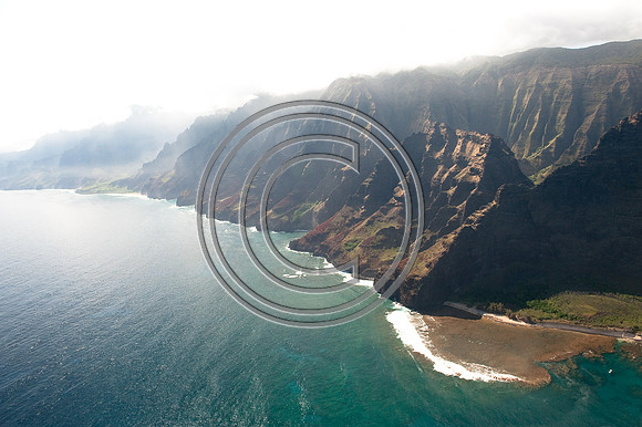 Na Pali Coast in the Morning         (Ancient Kings watch the Sun Rise)